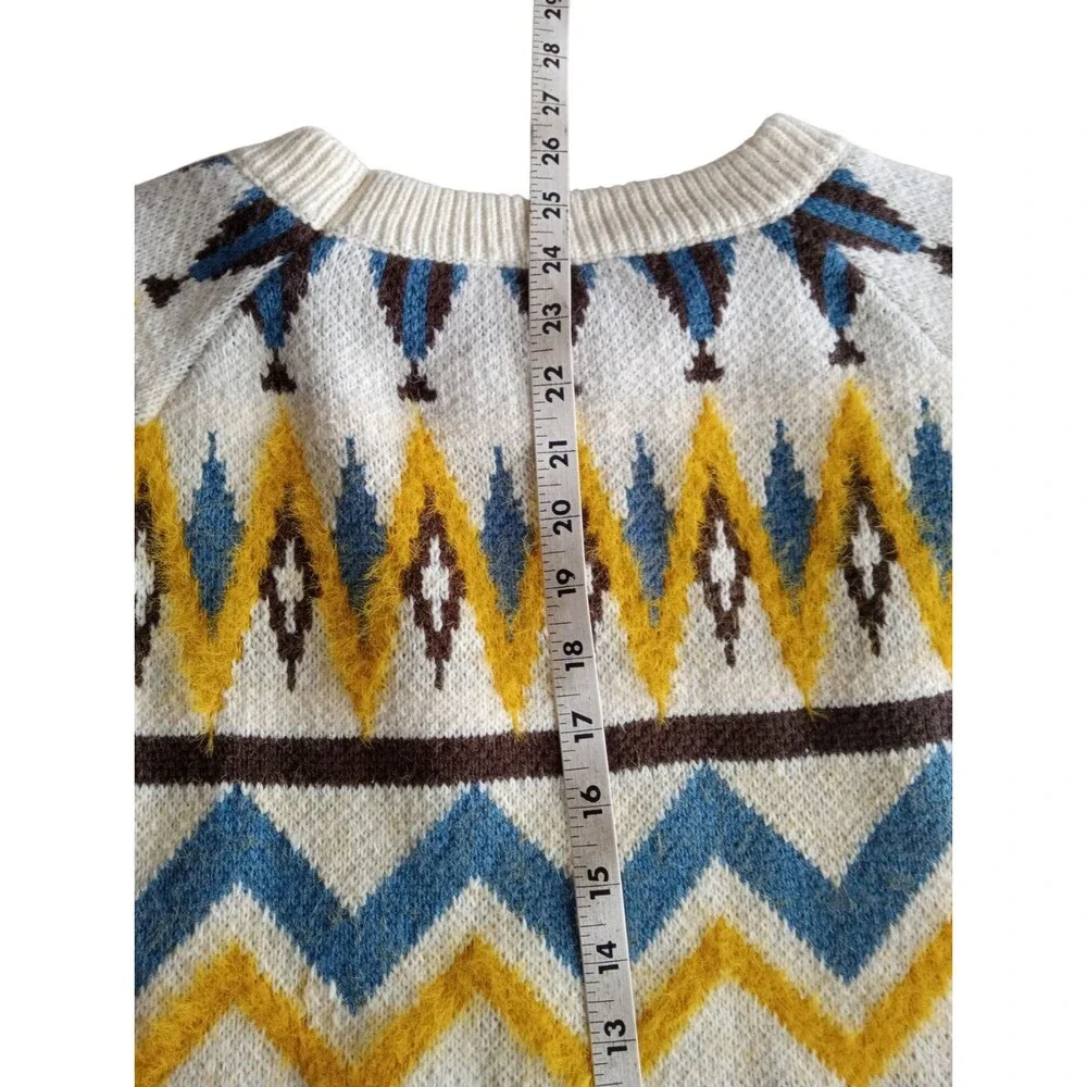 Moon River Fair Isle Women's Crew Neck Knite Sweater Sz S